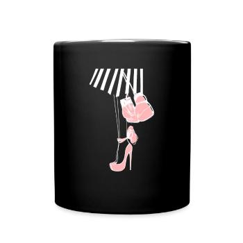Cool Boxing Gloves And High Heels - Women Boxer - Tasse einfarbig - Schwarz - Vorne