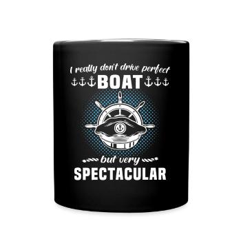 Bateau capitaine de bateau sport permis bateau - Mug uni - noir - Devant