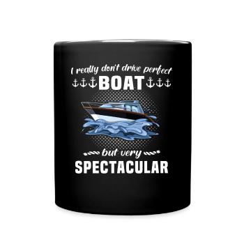 Bateau capitaine de bateau sport permis bateau - Mug uni - noir - Devant