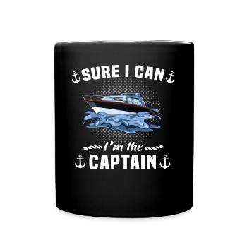 Bateau capitaine de bateau sport permis bateau - Mug uni - noir - Devant