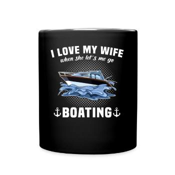 Bateau capitaine de bateau sport permis bateau - Mug uni - noir - Devant