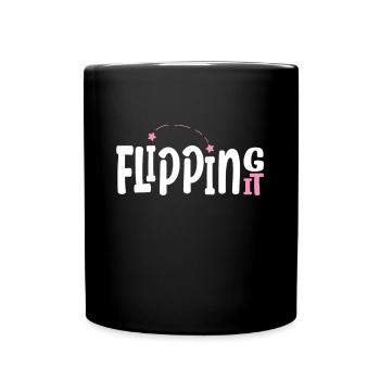 Flipping It Design - Gymnast Gift Idea - Full Colour Mug - black - Front