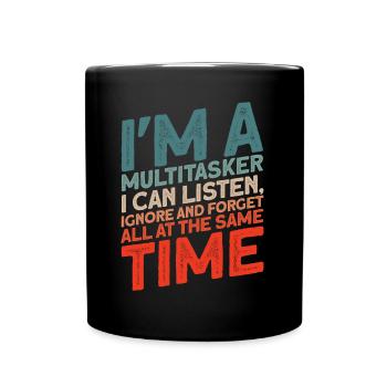 Black Humor Irony Sarcasm Gift - Full Colour Mug - black - Front