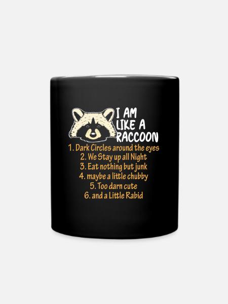 Waschbär Definition Nagetier Pandas Possum - Tasse einfarbig - Schwarz