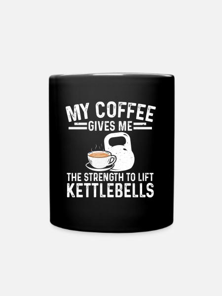 Coffee Power pour l’entraînement de musculation Kettlebell - Mug uni - noir