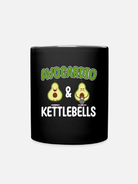 Kettlebell Cardio Avocardio & Kettlebells Vegan - Mug uni - noir