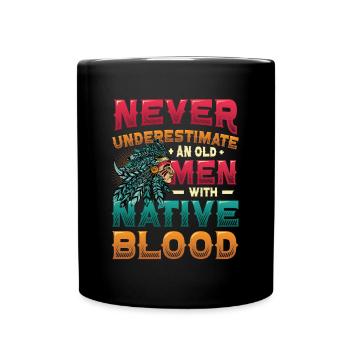 Des vieillards avec du sang indigène, des Indiens. - Mug uni - noir - Devant