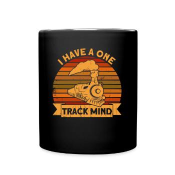 Engine Driver Model Railway Locomotive Gift - Full Colour Mug - black - Front