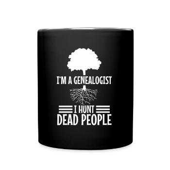 Je chasse les morts - Mug uni - noir - Devant