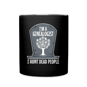 I hunt dead people - Tasse einfarbig - Schwarz - Vorne