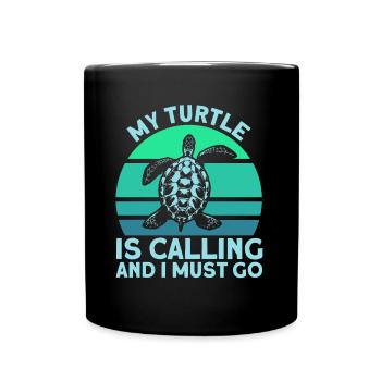 Turtle husbandry Turtle lovers of the sea - Full Colour Mug - black - Front