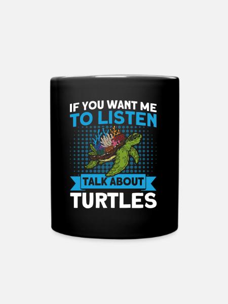 Meeresschildkröte Meeresschildkröten Schildkrötenh - Tasse einfarbig - Schwarz