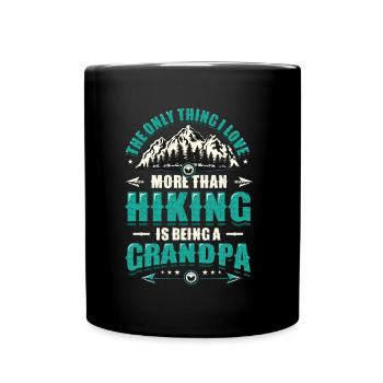 Grand-père errant dans la montagne. - Mug uni - noir - Devant