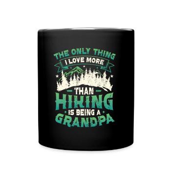 Grand-père errant dans la montagne. - Mug uni - noir - Devant