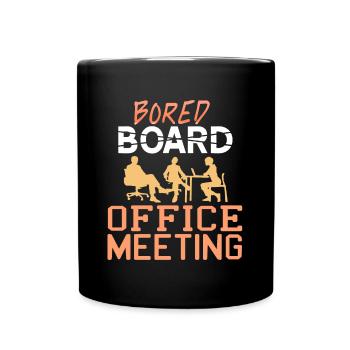 Bored Board office meeting - Tasse einfarbig - Schwarz - Vorne