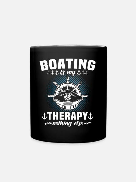 Captain Boating Therapy - Tasse einfarbig - Schwarz