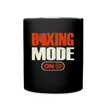 Boxer Quote I Beat People With A Boxing Gloves - Tasse einfarbig - Schwarz - Vorne