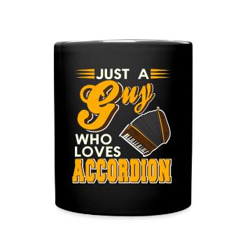 Juste un gars qui aime l’accordéon - Mug uni - noir - Devant