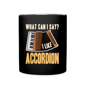Que puis-je dire que j’aime l’accordéon - Mug uni - noir - Devant