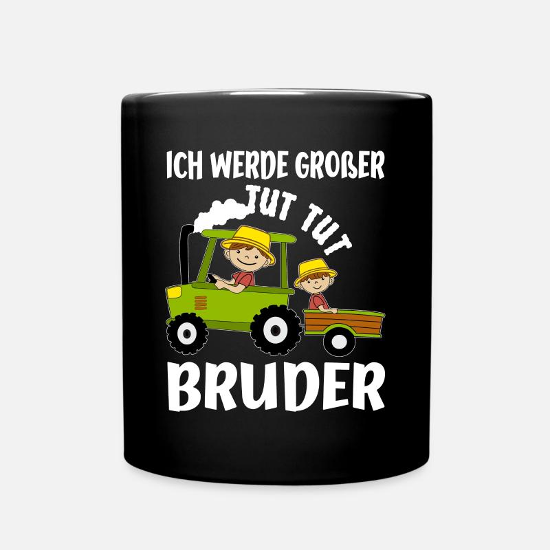 Ich Werde Großer Bruder Bauer & Traktor Idee - Tasse einfarbig - Schwarz