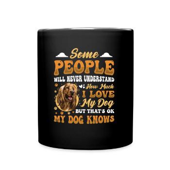 J’adore mon chien, Cocker Spaniel. - Mug uni - noir - Devant