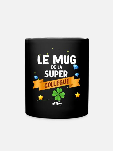 Mug Pour Collègue Cadeau femme - Mug uni - noir