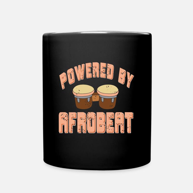 Powered by afrobeat - Full Colour Mug - black