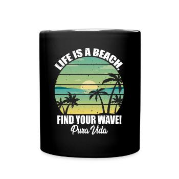 Life Beach Trouvez votre Wellte Pura Vida Latin - Mug uni - noir - Devant