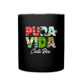Pura Vida Costa Rica Latin America Costa Ricans - Full Colour Mug - black - Front