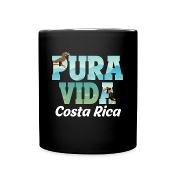 Pura Vida Animaux Tropicaux Au Costa Rica Souvenir - Mug uni - noir - Devant