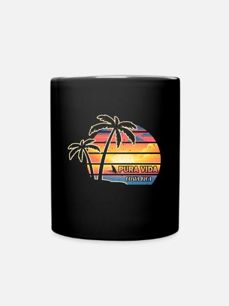 Pura Vida Costa Rica Strand Sunset Südamerika - Tasse einfarbig - Schwarz