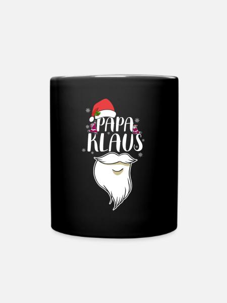 Papa Claus Christmas Santa Claus Family Man - Full Colour Mug - black