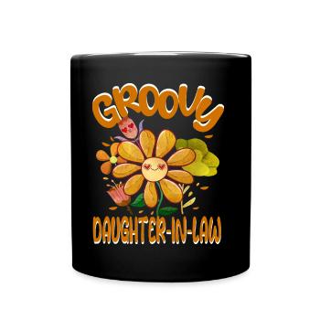 Groovy Daughter-in-Law Family Matching Vintage - Full Colour Mug - black - Front