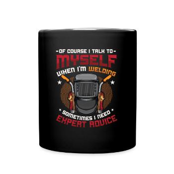 Welding Expert advice for welders - Full Colour Mug - black - Front