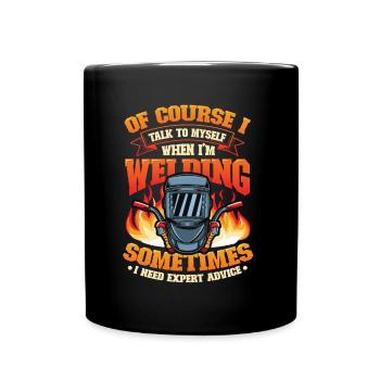 Welding Expert advice for welders - Full Colour Mug - black - Front