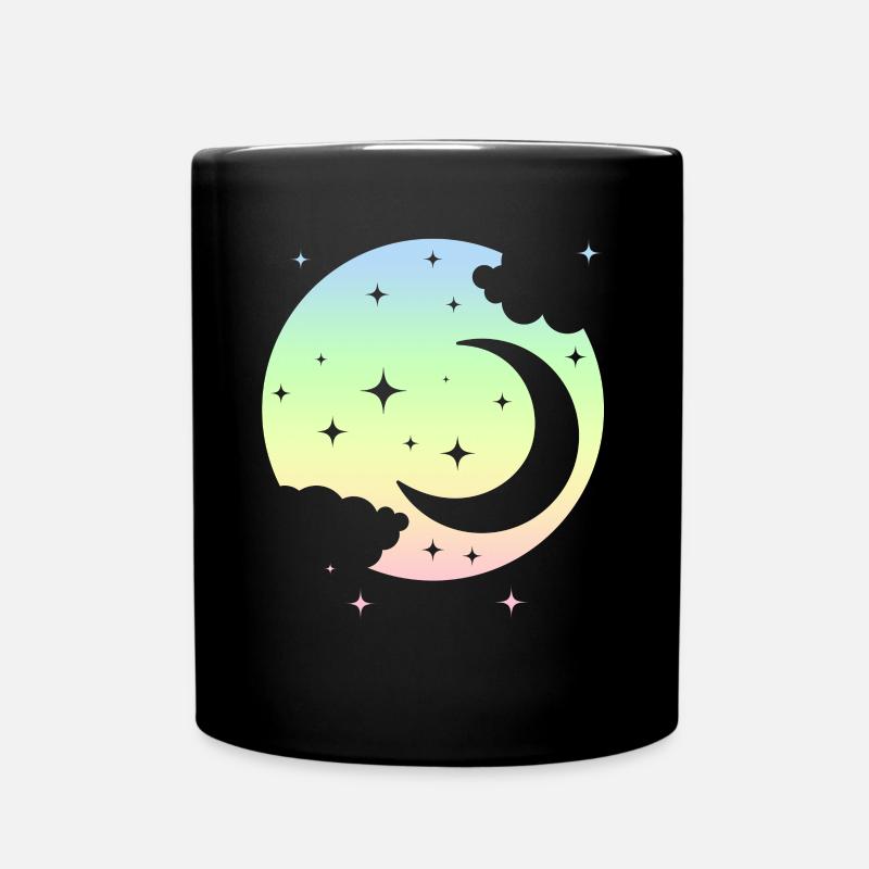 Kawaii Mond Pastel Goth Niedlich - Tasse einfarbig - Schwarz
