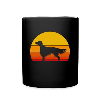 Irish Red and White Setter - Tasse einfarbig - Schwarz - Vorne