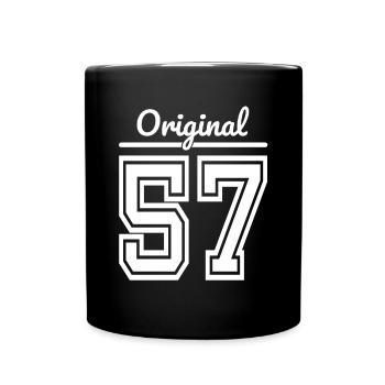 1957 Année de naissance, année de naissance / 57e anniversaire, âge - Mug uni - noir - Devant