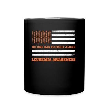 Septembre Sensibilisation au cancer de la leucémie du ruban orange - Mug uni - noir - Devant