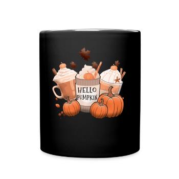 Spice Pumpkin Fall Thanksgiving Season Autumn - Full Colour Mug - black - Front