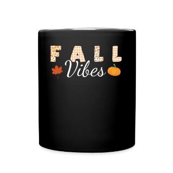 Pumpkin Fall Vibes Thanksgiving Season Autumn - Tasse einfarbig - Schwarz - Vorne