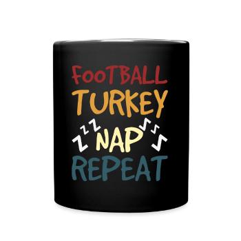 Rugby Turquie Répéter Fan de football Thanksgiving - Mug uni - noir - Devant