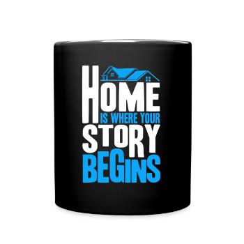 Vente immobilière Agent immobilier Maison Vente - Mug uni - noir - Devant