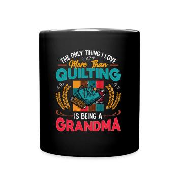 Nähen Quilter Oma Quilten - Tasse einfarbig - Schwarz - Vorne