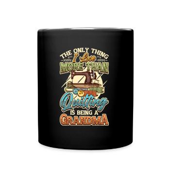 Sewing, Quilter, Grandma, - Full Colour Mug - black - Front