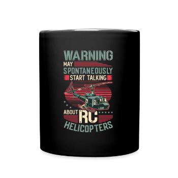 Warning, can spontaneously start talking about rc. - Full Colour Mug - black - Front