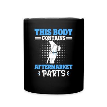 Ce corps contient des pièces de rechange Chirurgie du genou - Mug uni - noir - Devant