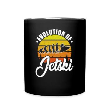 Evolution Of Jetski Vintage Water Sports Jet Boat - Full Colour Mug - black - Front