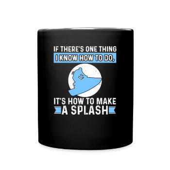 Jetski Jetboot Extremsport Know How To Make Splash - Tasse einfarbig - Schwarz - Vorne