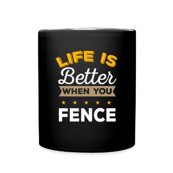 La vie est meilleure quand vous vous battez - Mug uni - noir - Devant